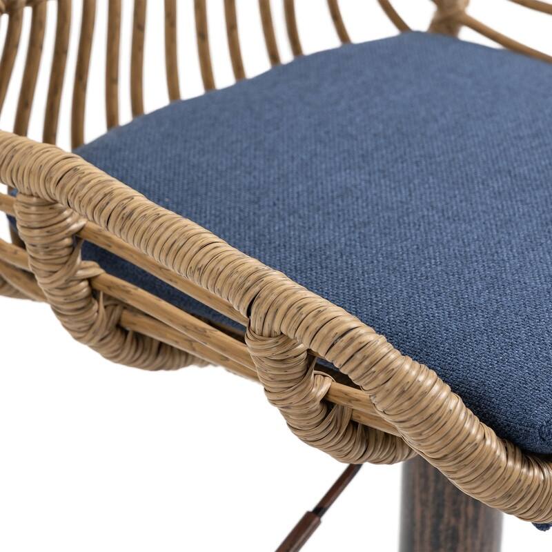 Modern Swivel Bar Stools Set of 2 Adjustable Counter Height Chairs with Footrest for Kitchen, Dining Room