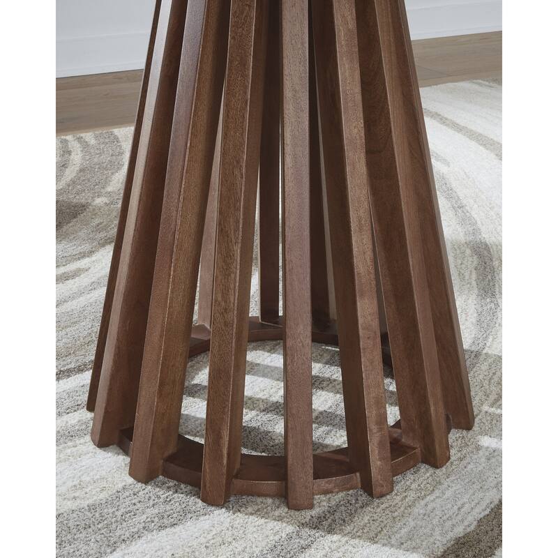 Signature Design by Ashley Kallari Black/Brown End Table - 23.63" W x 23.63" D x 25" H