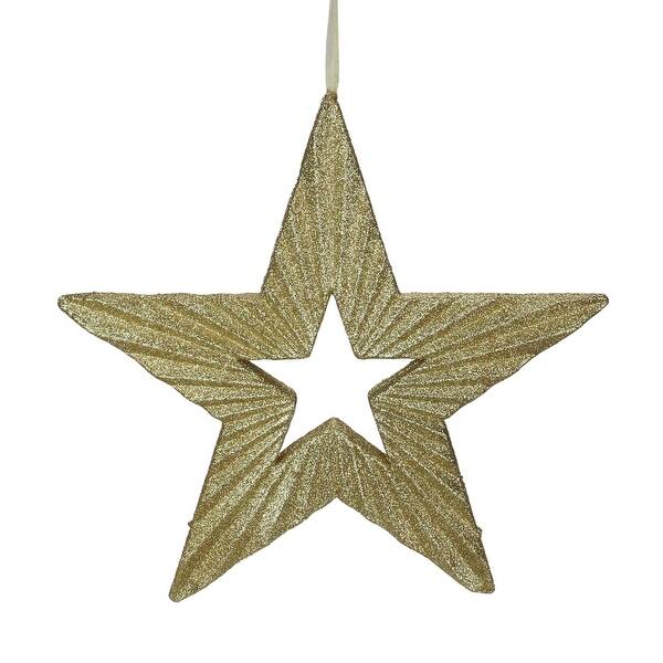 Shop 16 5 Gold Shimmering Line Pattern Five Point Star Christmas