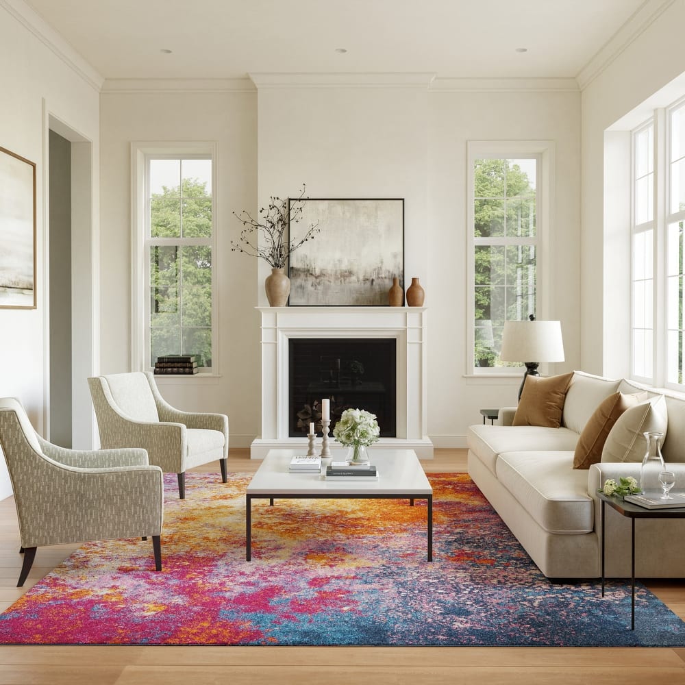 Nourison Passion Colorful Modern Abstract Area Rug