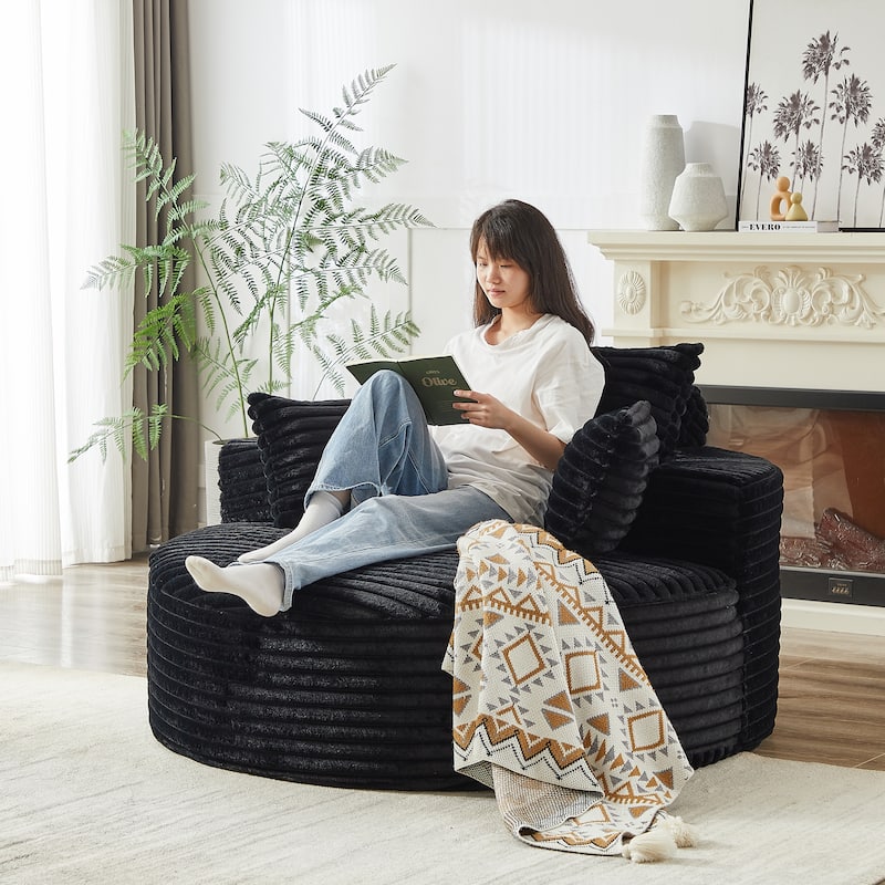 GDFStudio - Emberwood Corduroy Single Sofa Cloud Recliner