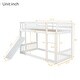 preview thumbnail 3 of 38, Floor Bunk Bed with Climbing Ramp,Ladder and Safety Guardrail,Twin Over Twin for Bedroom