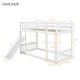 preview thumbnail 14 of 12, Twin over Twin Floor Bunk Bed with Playhouse Design, Ramp & Dual Ladders