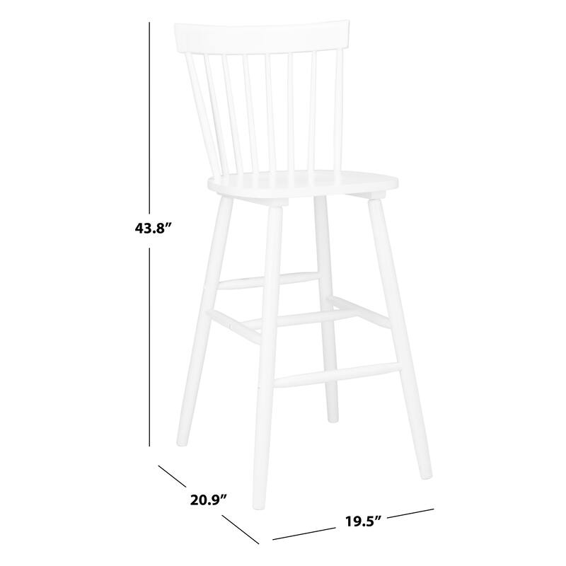 SAFAVIEH Belva 30-inch Spindle Farmhouse Bar Stool (Set of 2) - 20" W x 21" D x 44" H - 20"W x 21"D x 44"H
