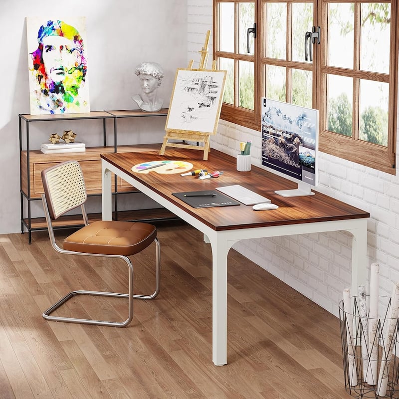 78.7" Extra Long Computer Desk/Table, Work Desk, Double Workstation Desk for Home Office