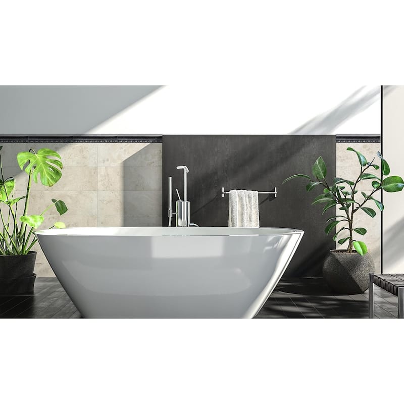 Dove 1.5" x 8" Matte Metallic Listello Wall Tile Trim