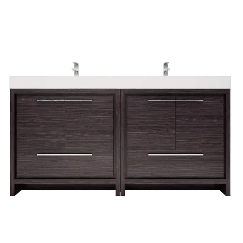 Dove 72'' Freestanding Vanity with Double Reinforced Acrylic Sink