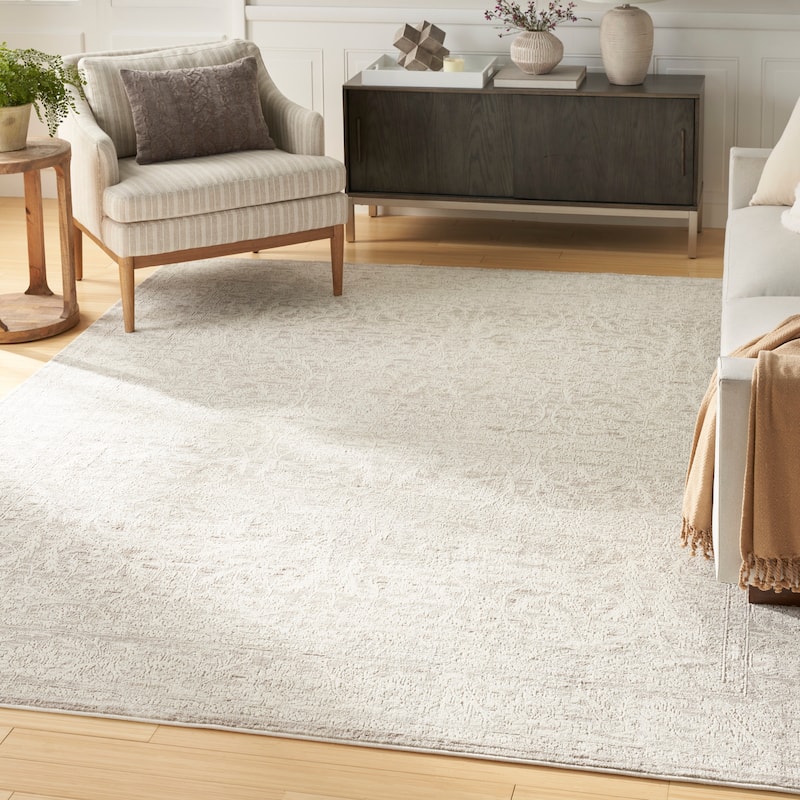 Nourison Renewed Indoor only Persian Area Rug - 6' x 9' - Ivory/Beige