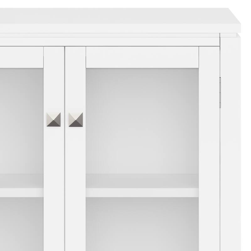 WYNDENHALL Essex SOLID WOOD 30 inch Wide Contemporary Low Storage Cabinet - 30"w x 14"d x 31" h