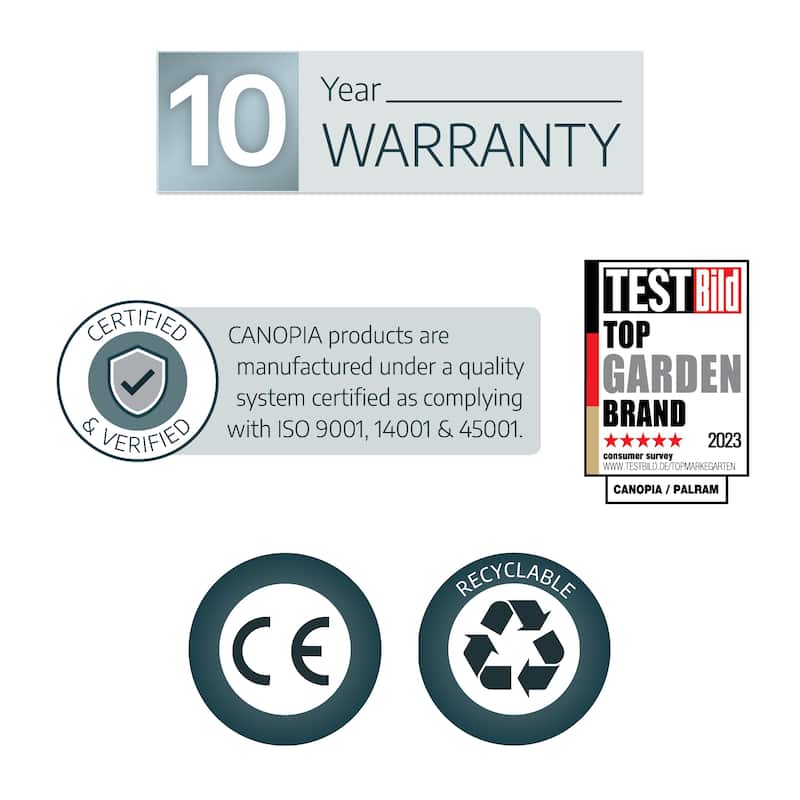 Milano 10 ft. x 14 ft. Gray/Bronze Outdoor Gazebo