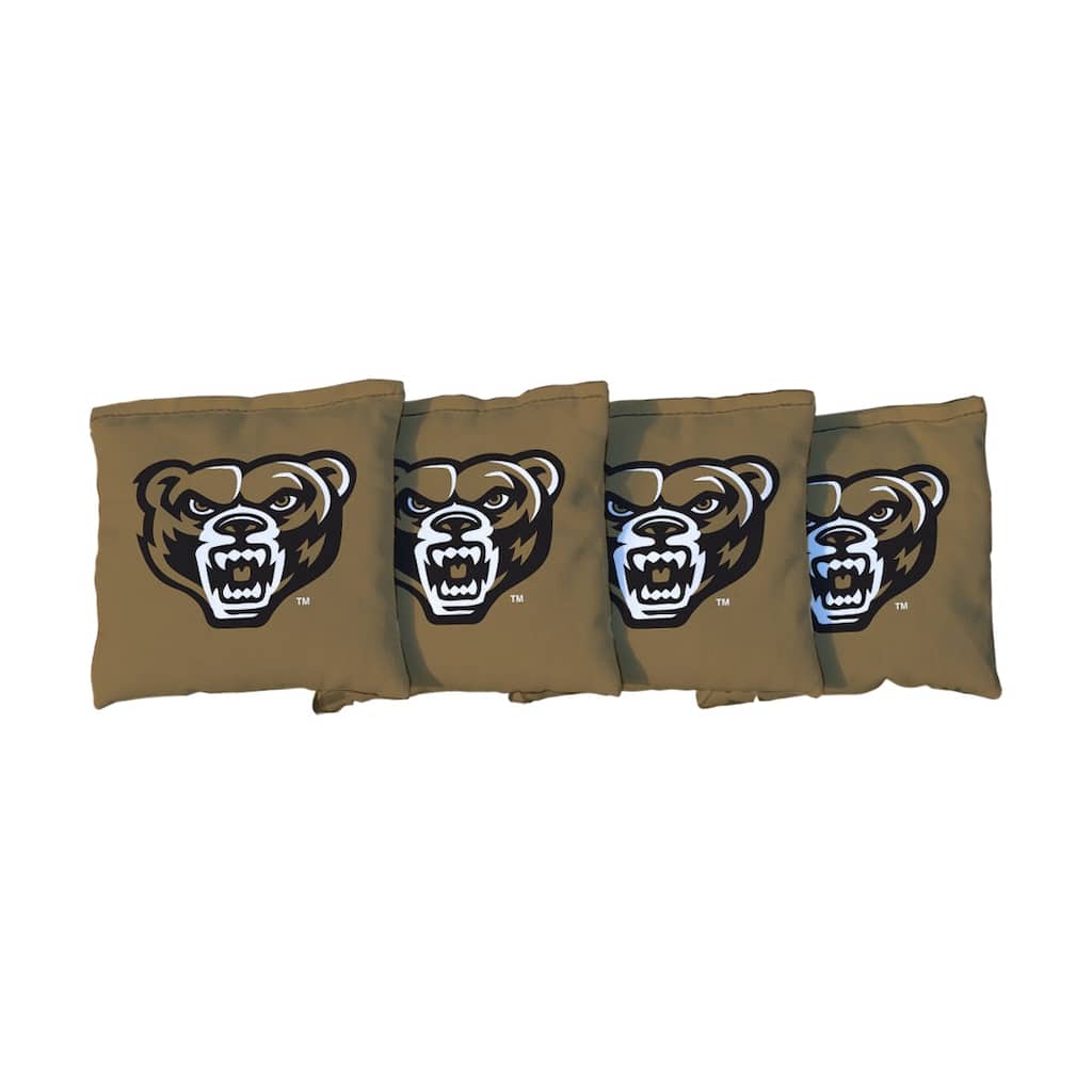 Oakland University Golden Grizzlies Brown Cornhole Bags