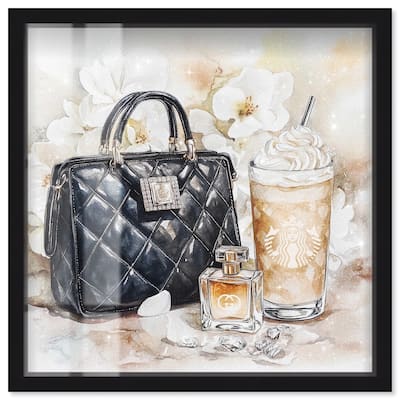 Trinkets and White Floral Shadowbox by Art Remedy