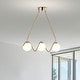 preview thumbnail 2 of 12, Willow 20 Inch Modern Glass Globe Pendant Chandelier 3-Light