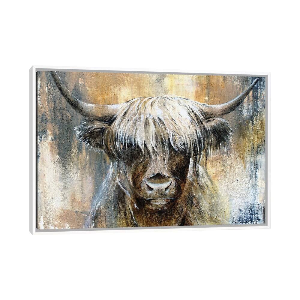 iCanvas "Highland Cow I" by Studio Paint-Ing Framed Canvas Print
