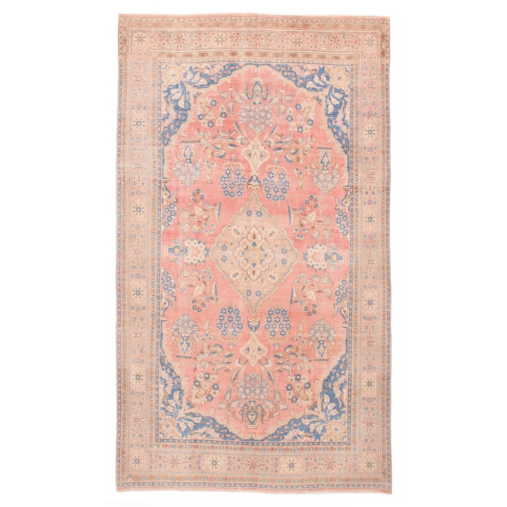ECARPETGALLERY Hand-knotted Antalya Vintage Pink Wool Rug - 7' x 12'