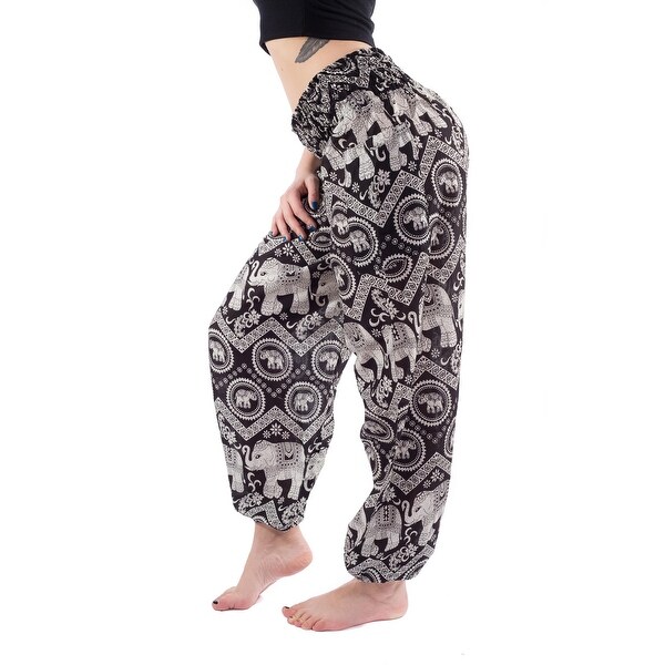 Women Wide Waist Elephant Boho Harem Yoga Baggy Pants