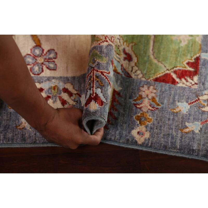 Vegetable Dye Kazak Oriental Wool Area Rug Hand-knotted Foyer Carpet - 3'11" x 5'9"