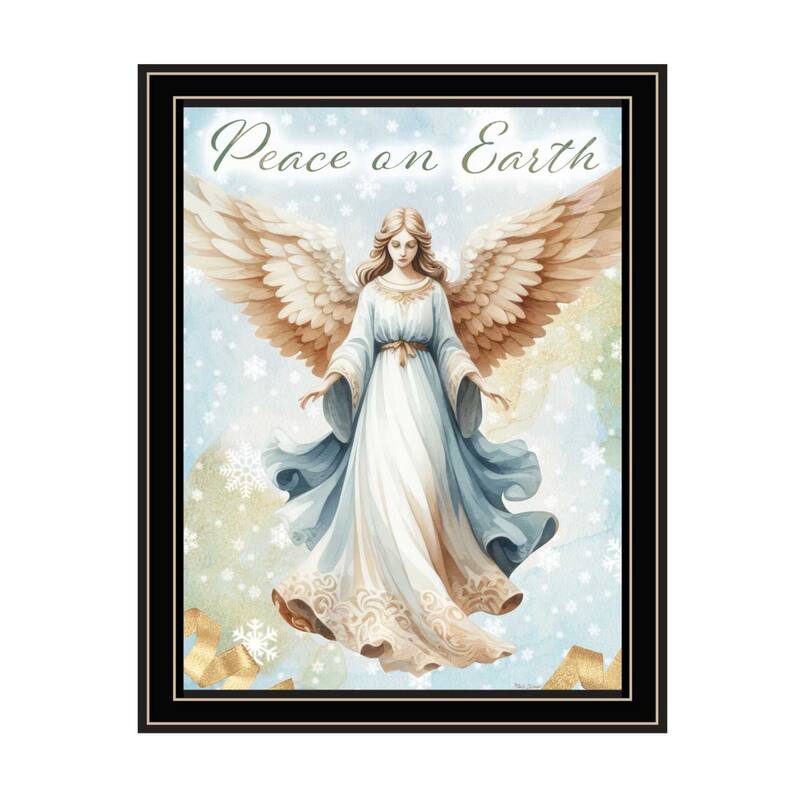 2-Piece Framed Wall Art Set - Angels We Have Heard on High, Black Frame