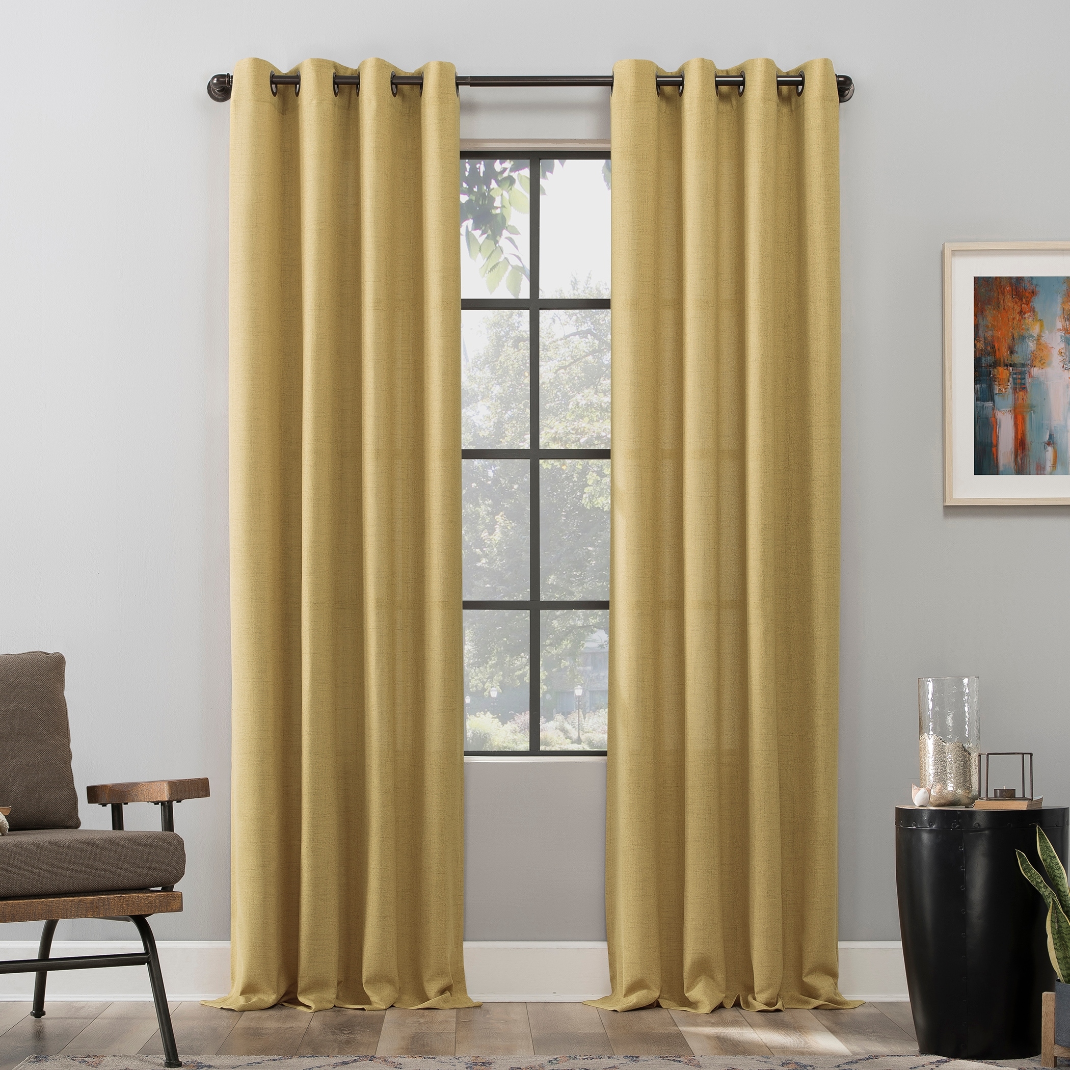 Scott Living Dari Heathered Texture Semi-Sheer Grommet Curtain Panel, Single  Panel - On Sale - Bed Bath & Beyond - 31580848