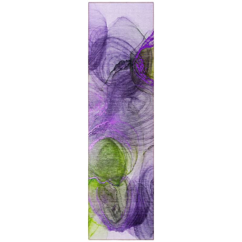 Almisi Artistic Abstract Weather Resistant Blended Style Outdoor Rug