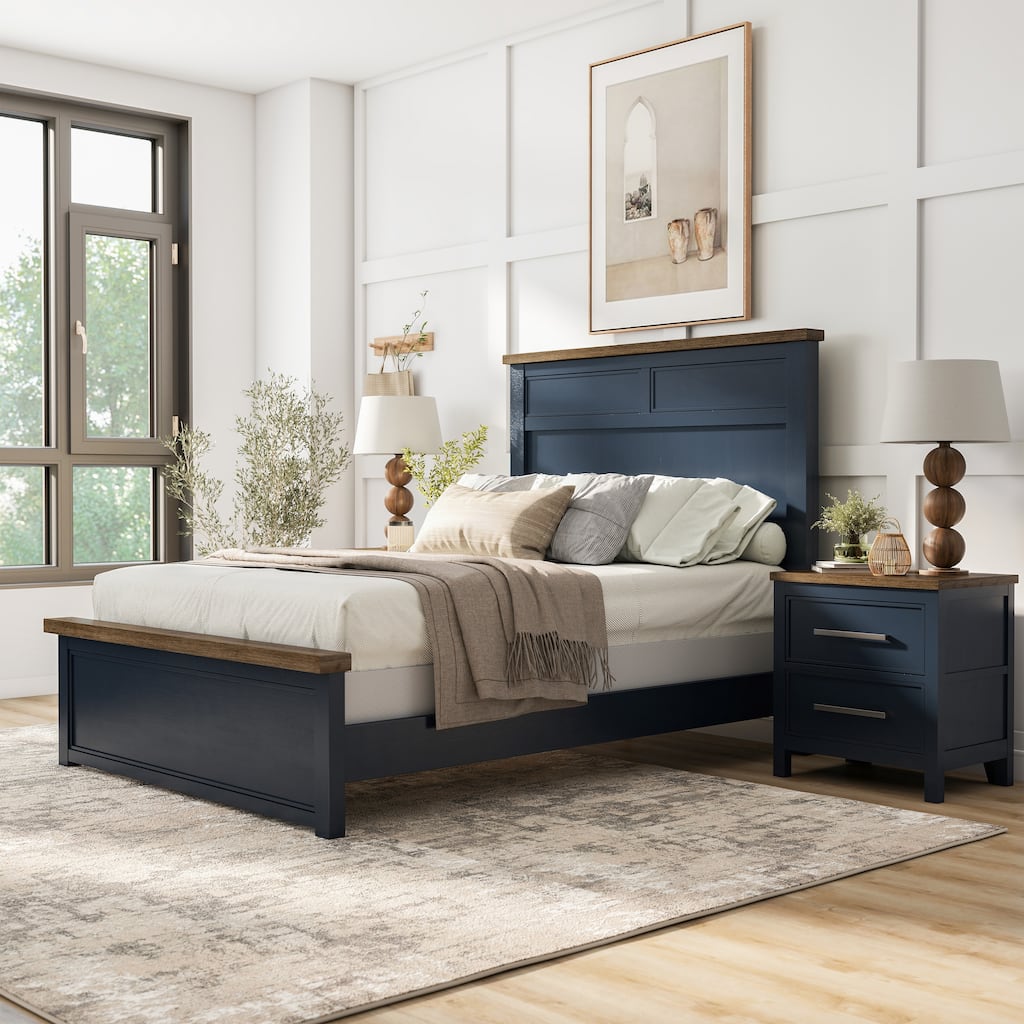 Furniture of America Althea Modern Farmhouse 3-Piece Wood Kids Panel Bedroom Set