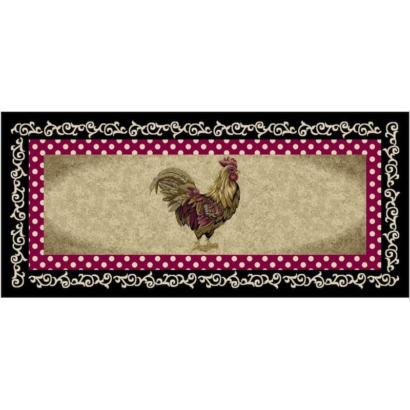 Cozy Cabin Free Range Nylon Washable Accent Rug - 20"x44"