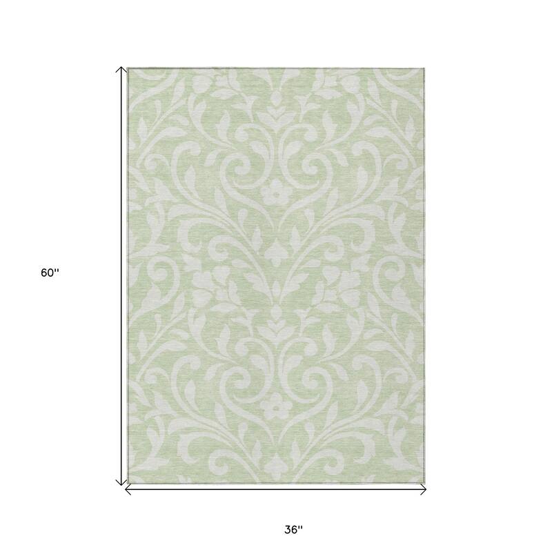 HomeRoots Floral Transitional Rectangle Outdoor Rug