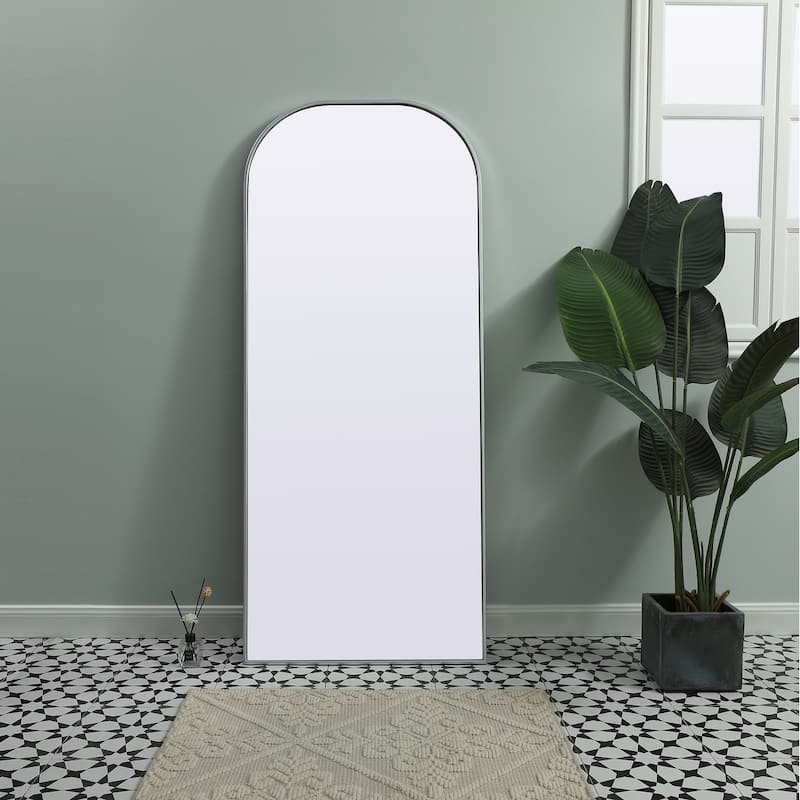 Indigo Home Metal Frame Arch Full Length Mirror 28x66 Inch