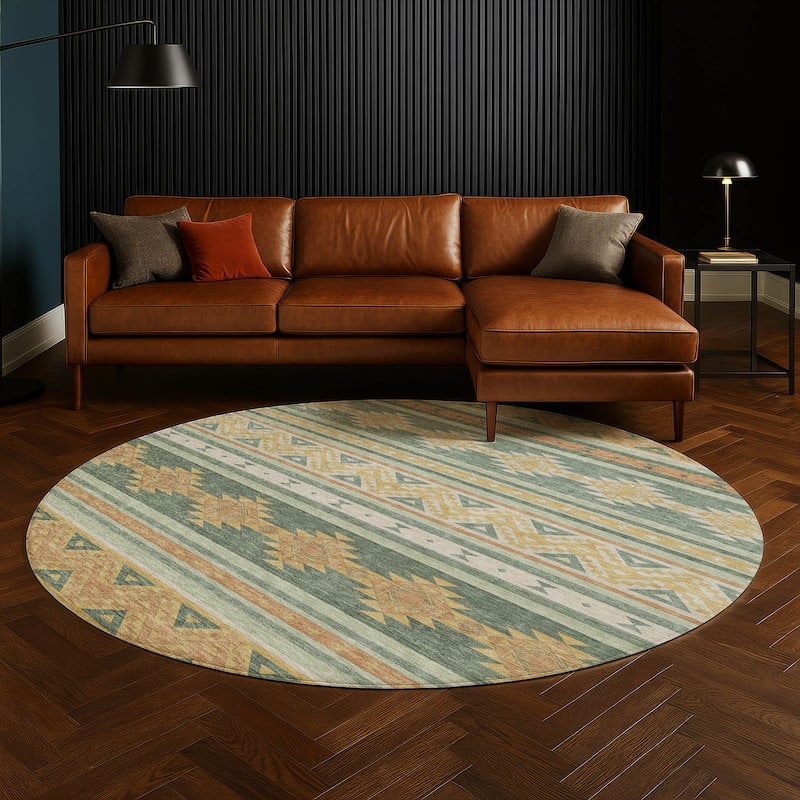 Machine Washable Indoor/ Outdoor Global Heston Chantille Rug