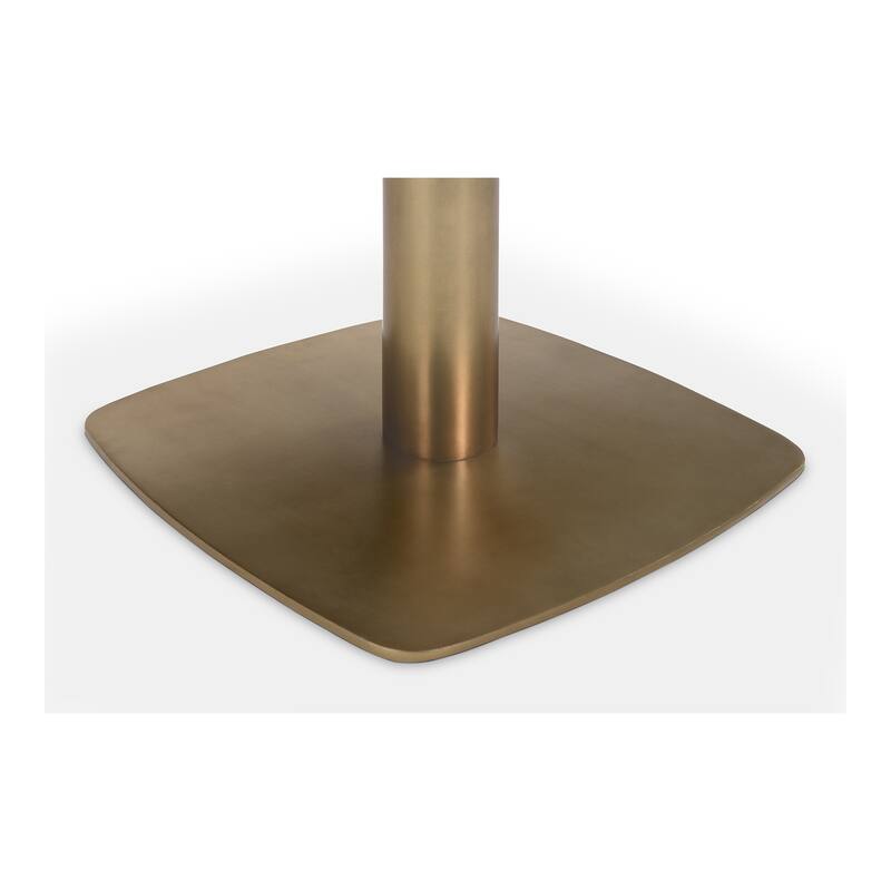 Aurelle Home Antique Brass Marble-Top Cafe Table