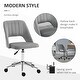 preview thumbnail 5 of 7, Velvet Mid Back Home Office Chair with Wheels, Ergonomic Study Seat, Upholstered Tufted Chairs with Hollow Back Design - N/A