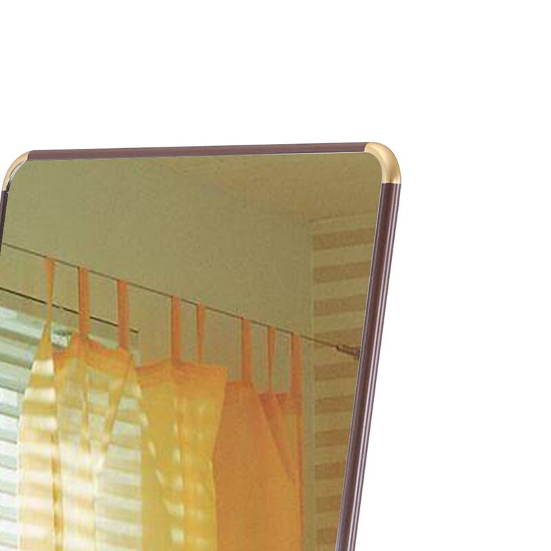 Roomfitters Floor Standing Full-Length Mirror with Walnut Frame, 60"x16.5" Wall Mounted Dressing Mirror for Bedroom