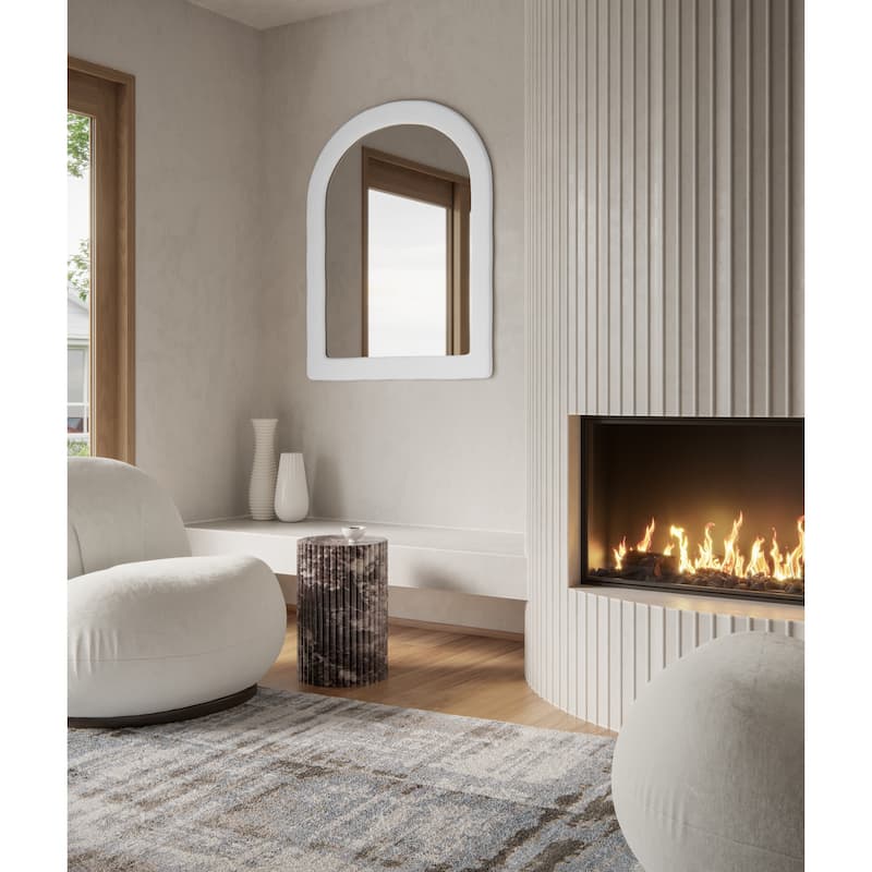 Thea 24 in. x 35 in. Mediterranean Arched Mirror - 38X47