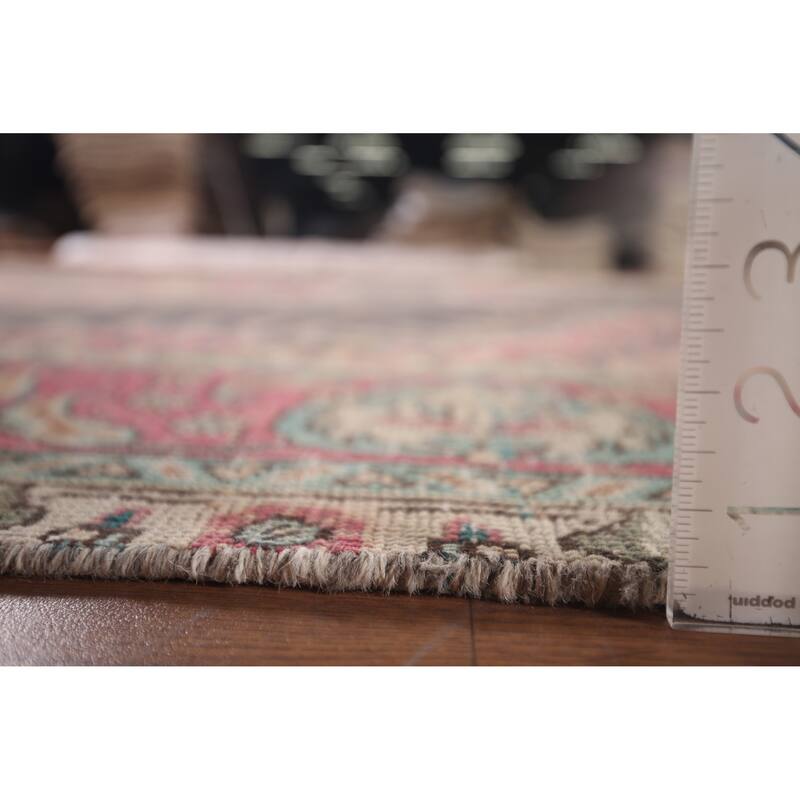 Tabriz Persian Vintage Rug Hand-Knotted Wool Carpet - 9'9"x 11'8"