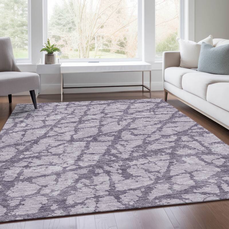 Premium Washable Super Soft Modern Crackle Mayfield Rug