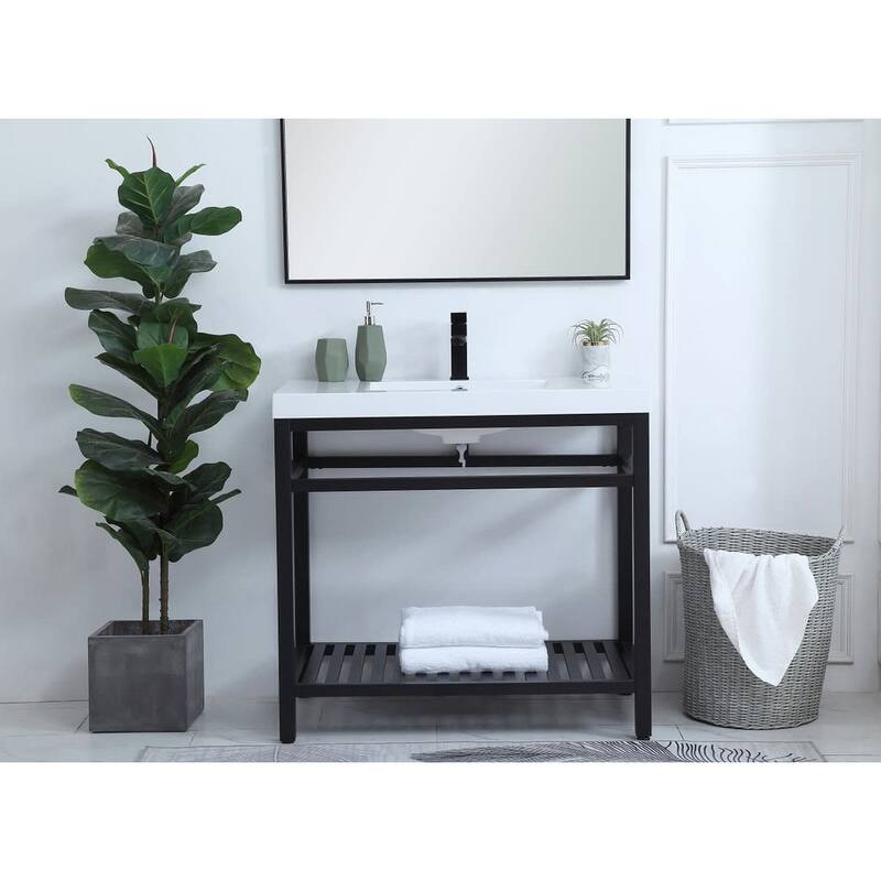 Elegant Lighting VF14036 Raya 36" Specialty Cast Iron Console Bathroom
