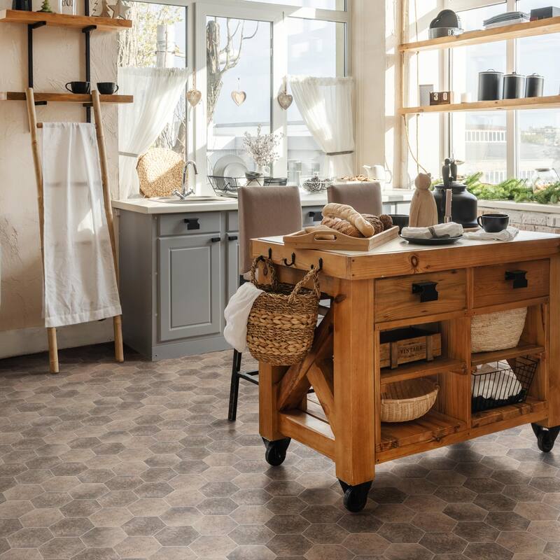 Merola Tile Capri Hex Terra 7" x 8" Porcelain Floor and Wall Tile