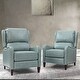 preview thumbnail 25 of 166, Brigida Multifunctional Modern Genuine Leather Nailhead Trim Recliner with Adjustable Footrest Set of 2 by HULALA HOME SAGE