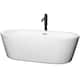 Option White, Polished Chrome Trim & Matte Black Faucet
