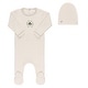 preview thumbnail 3 of 9, Ely's & Co. Garden Floral Center Collection - Footie + Beanie Ivory Boy - 1 Month