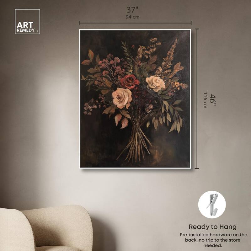 Rustic Roses Canvas by Art Remedy