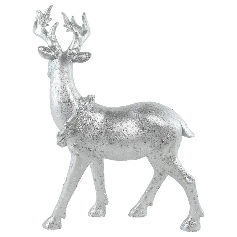 Elegant Christmas Reindeer Figure - 11.5" - Silver