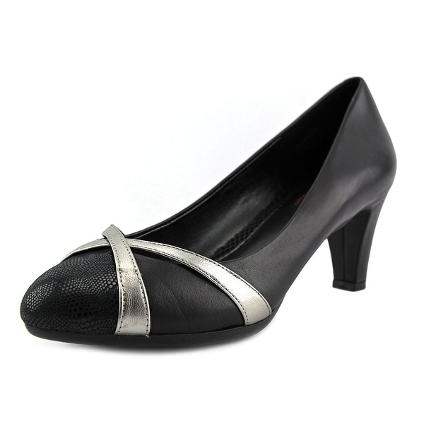 Easy Spirit Nerissa Women Round Toe Leather Black Heels