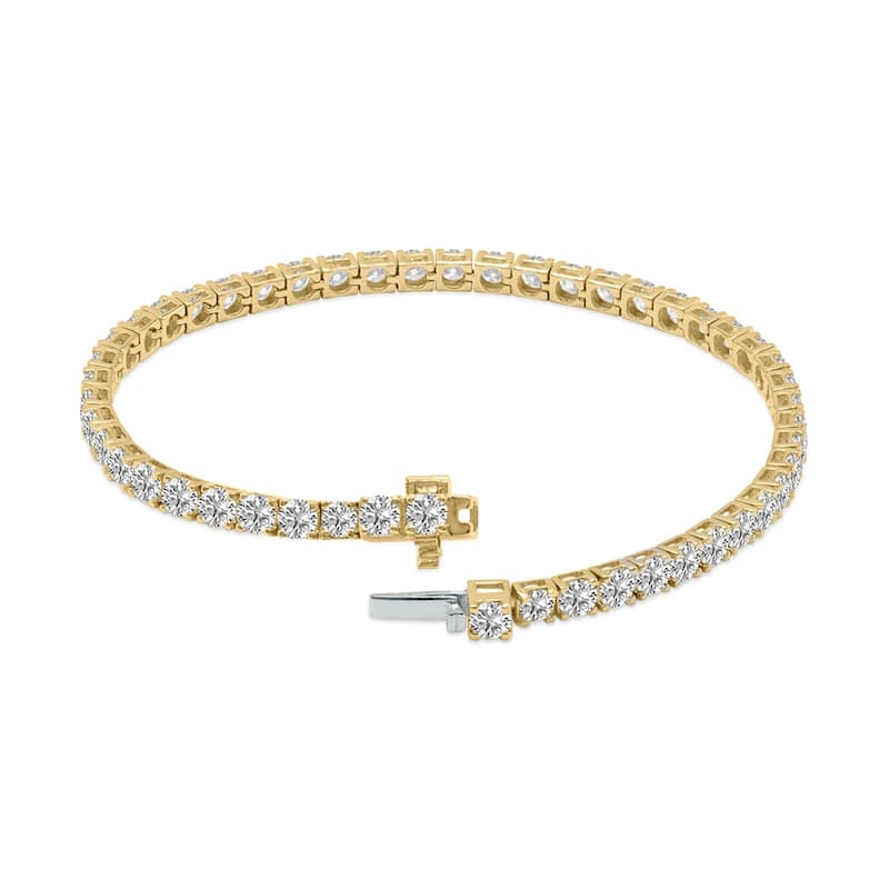 Marquee 8 Carat TW Lab Grown Diamond Tennis Bracelet in 14K Yellow Gold