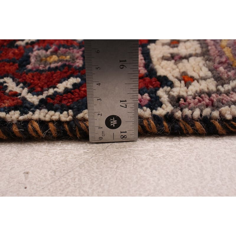 ECARPETGALLERY Hand-knotted Melis Vintage Dark Red Wool Rug - 4'6 x 12'6