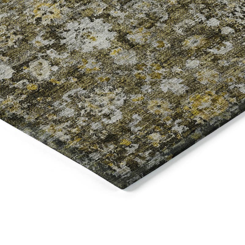 Machine Washable Indoor/ Outdoor Chantille Traditional Vintage Floral Rug