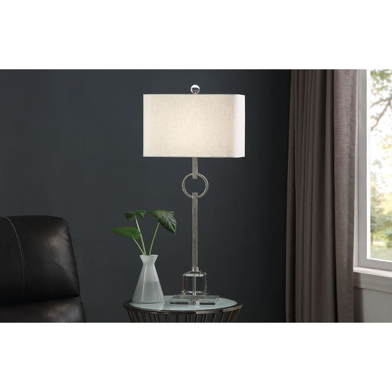 Elaina Table Lamp with Iron and Crystal Shade