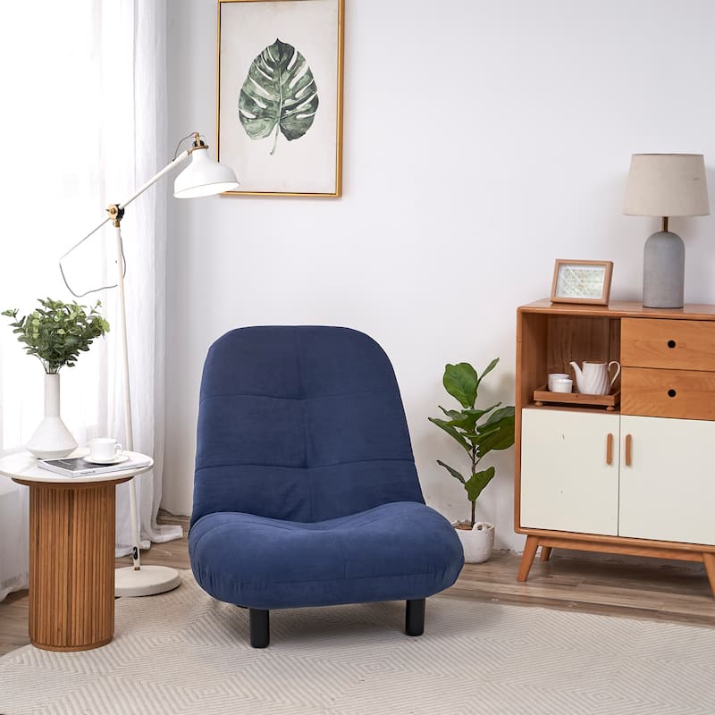Navy Blue 31.1" Adjustable Foldable Accent Chair
