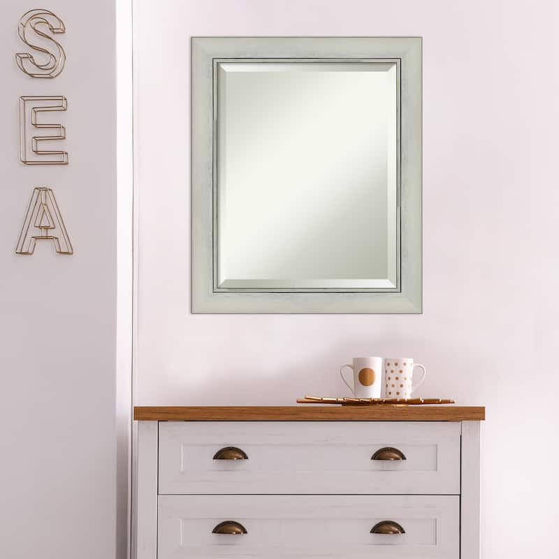 Beveled Wall Mirror - Flair Polished Nickel Frame