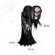 preview thumbnail 7 of 9, Haunted Hill Farm Colossal the Hunched Skeleton Reaper by Tekky, Premium Talking Halloween Animatronic, Plug-In or Battery